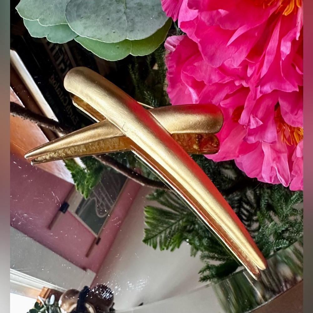 1970's Art Dealer Sculptural Brushed Gold Extra Large Statement Brooch